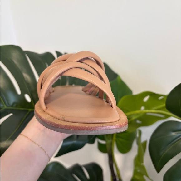 Matisse Roy Slide Women's Nude Casual Braided Leather Sandals Size 8 - Picture 4 of 12